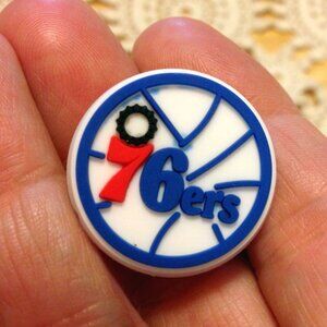 Philadelphia 76ers Sports Shoe Charm for crocs, NBA  jibbitz *2/$8! 3/$10!